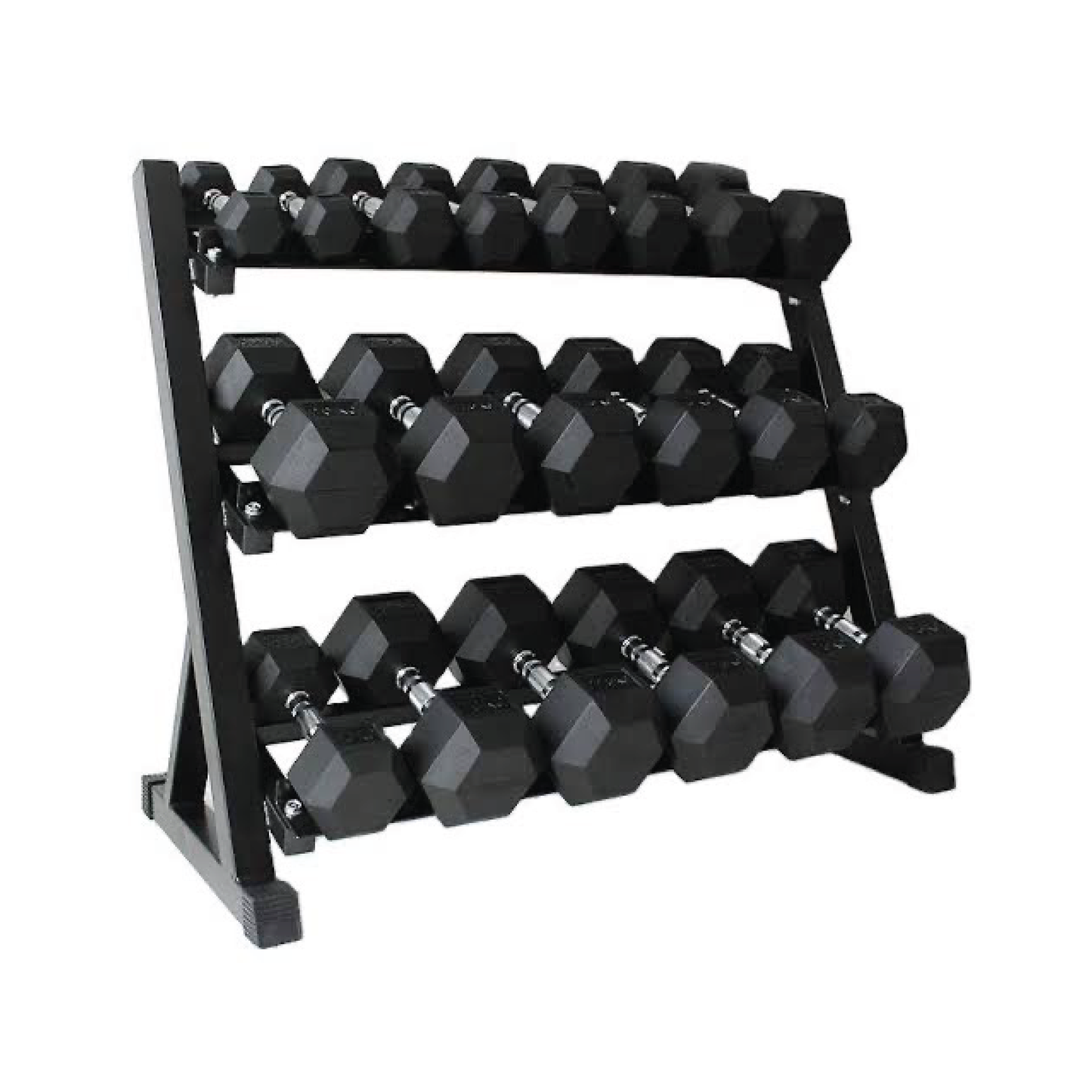 Rubber Hexagon Dumbbells